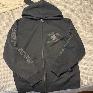 Harley Davidson Black Willie G Zip Up